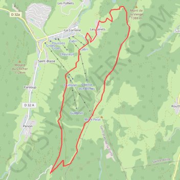 Itinéraire MONT PELAT BAUGES, distance, dénivelé, altitude, carte, profil, trace GPS