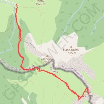 Itinéraire PIC d'ORHY par sa voie normale sud-ouest, distance, dénivelé, altitude, carte, profil, trace GPS