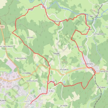 Itinéraire Le Velay des 3 Rivières - Le Buisson - Saint-Pal-de-Mons, distance, dénivelé, altitude, carte, profil, trace GPS