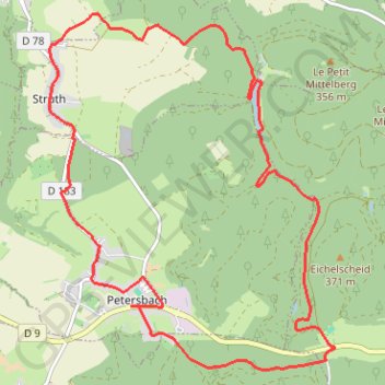 Itinéraire Sur les hauteurs de Struth et Petersbach, distance, dénivelé, altitude, carte, profil, trace GPS