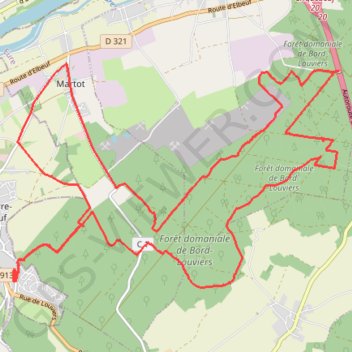 Itinéraire La Forêt de Bord, distance, dénivelé, altitude, carte, profil, trace GPS