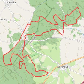 Itinéraire Les Naturails de Bercheux 21 Km, distance, dénivelé, altitude, carte, profil, trace GPS