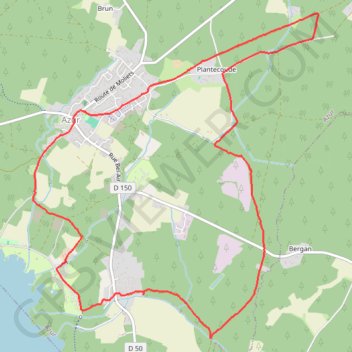 Itinéraire Azur soustons, distance, dénivelé, altitude, carte, profil, trace GPS