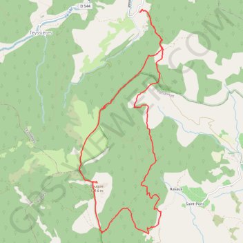 Itinéraire Cougoir, distance, dénivelé, altitude, carte, profil, trace GPS