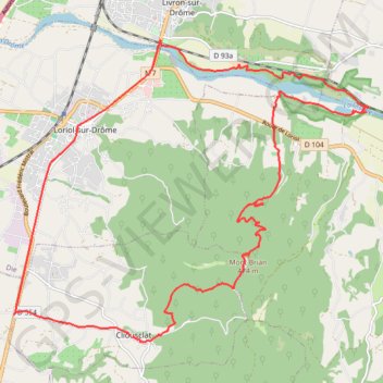 Itinéraire Cliousclat (26), distance, dénivelé, altitude, carte, profil, trace GPS