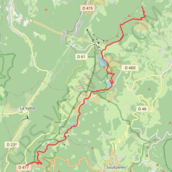 Itinéraire Têtes des Corbeaux-Col de la Schlucht, distance, dénivelé, altitude, carte, profil, trace GPS