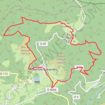 Itinéraire Boucle Pic de Nore, distance, dénivelé, altitude, carte, profil, trace GPS