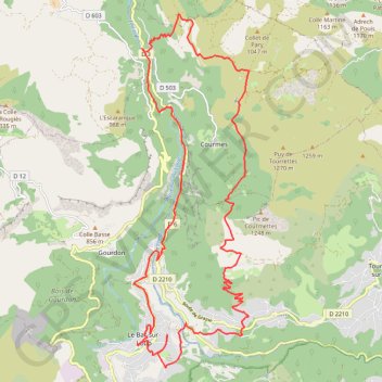 Itinéraire Gorges du loup - Est, distance, dénivelé, altitude, carte, profil, trace GPS