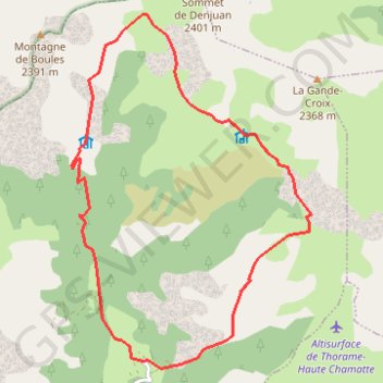 Itinéraire Chalufy au départ de la valette, distance, dénivelé, altitude, carte, profil, trace GPS