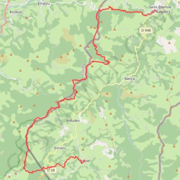Itinéraire Le Sentier des Contrebandiers - De Urepel à Saint-Étienne-de-Baïgorry, distance, dénivelé, altitude, carte, profil, trace GPS