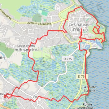 Itinéraire Olerando - Le Château-d'Oléron., distance, dénivelé, altitude, carte, profil, trace GPS