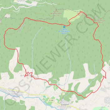 Itinéraire LE TROU DU FURET PAR POET LAVAL, distance, dénivelé, altitude, carte, profil, trace GPS