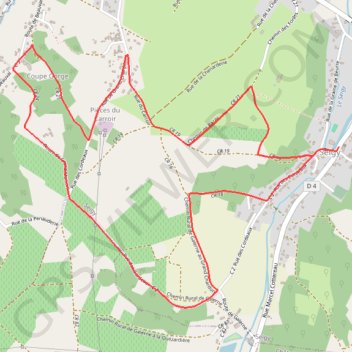 Itinéraire Sentier de coupe-gorge - Seigy, distance, dénivelé, altitude, carte, profil, trace GPS