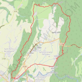 Itinéraire SAINT-CHRISTOPHE-LA-GROTTE - SENTIER DU BEAUVOIR, distance, dénivelé, altitude, carte, profil, trace GPS