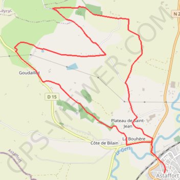 Itinéraire Astaffort, promenade musicale à la rencontre des Voix du Sud - Pays de l'Agenais, distance, dénivelé, altitude, carte, profil, trace GPS
