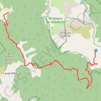 Itinéraire 2ème journée sur le Glandasse, distance, dénivelé, altitude, carte, profil, trace GPS