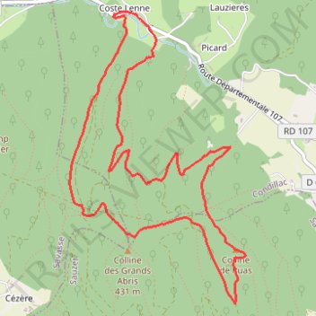 Itinéraire 21, distance, dénivelé, altitude, carte, profil, trace GPS