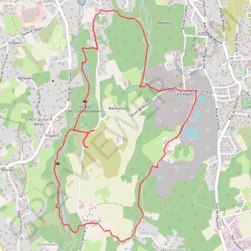 Itinéraire Les Traouïeros, distance, dénivelé, altitude, carte, profil, trace GPS