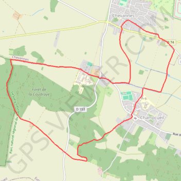 Itinéraire Rando à Champcueil, distance, dénivelé, altitude, carte, profil, trace GPS