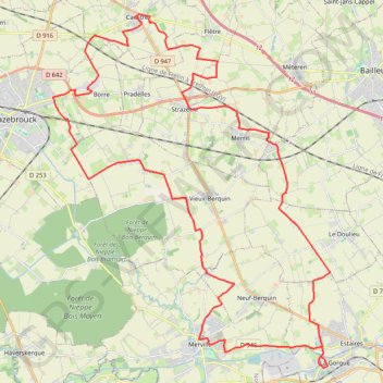 Itinéraire 54 KM CEDRIC VASSEUR, distance, dénivelé, altitude, carte, profil, trace GPS