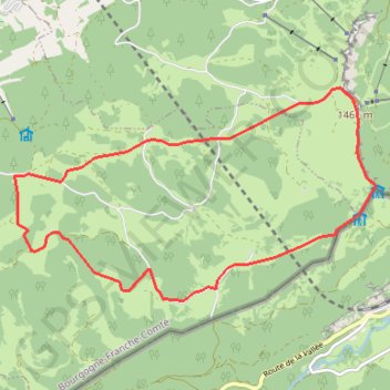 Itinéraire La randonnée des Chalets - Doubs, distance, dénivelé, altitude, carte, profil, trace GPS