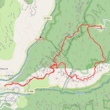 Itinéraire Capluc et le Causse Méjean, distance, dénivelé, altitude, carte, profil, trace GPS