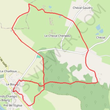 Itinéraire Les Bocages d'en Haut, distance, dénivelé, altitude, carte, profil, trace GPS