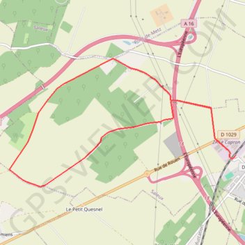 Itinéraire Circuit des monts de Saleux, distance, dénivelé, altitude, carte, profil, trace GPS