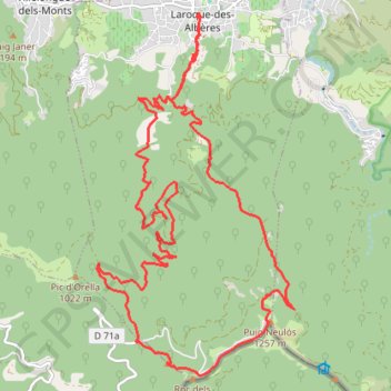 Itinéraire 66-543, distance, dénivelé, altitude, carte, profil, trace GPS