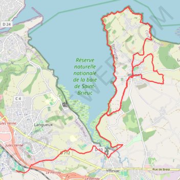 Itinéraire Hillion tregueux, distance, dénivelé, altitude, carte, profil, trace GPS