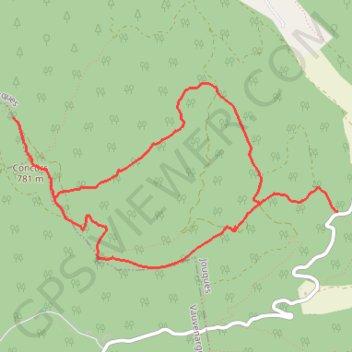 Itinéraire Le Concors depuis Taulisson, distance, dénivelé, altitude, carte, profil, trace GPS