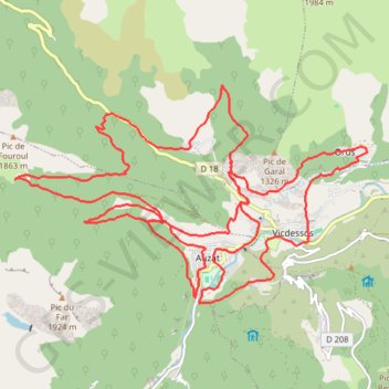 Itinéraire Autours de Auzat et Vicdessos, distance, dénivelé, altitude, carte, profil, trace GPS