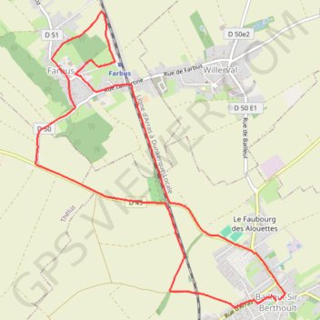 Itinéraire Bailleul-Sir-Berthoult - Farbus, distance, dénivelé, altitude, carte, profil, trace GPS