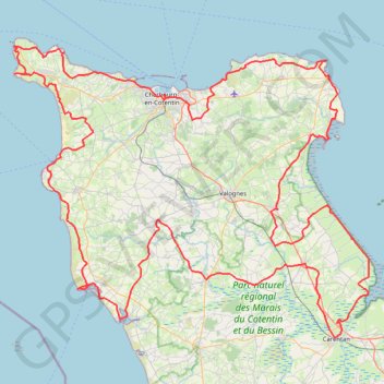 Itinéraire Tous les coins du Cotentin-12150732, distance, dénivelé, altitude, carte, profil, trace GPS