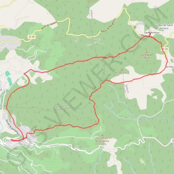Itinéraire Claviers-Chapelle Saint Arnoux-Le Plan, distance, dénivelé, altitude, carte, profil, trace GPS