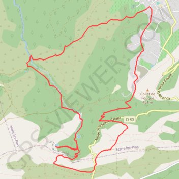 Itinéraire Les Souces de l'Huveaune, distance, dénivelé, altitude, carte, profil, trace GPS