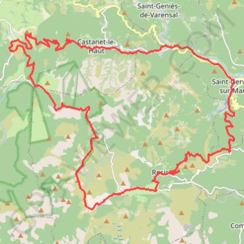 Itinéraire Vallée de la Mare et Espinouse, distance, dénivelé, altitude, carte, profil, trace GPS