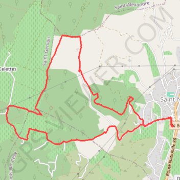 Itinéraire Saint Nazaire par les fonts, distance, dénivelé, altitude, carte, profil, trace GPS