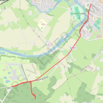 Itinéraire pcr, distance, dénivelé, altitude, carte, profil, trace GPS