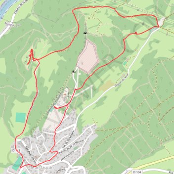 Itinéraire Falaise et château de Montfaucon, distance, dénivelé, altitude, carte, profil, trace GPS
