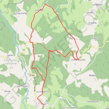 Itinéraire Les Templiers - Courteix - Pays de Haute Corrèze, distance, dénivelé, altitude, carte, profil, trace GPS