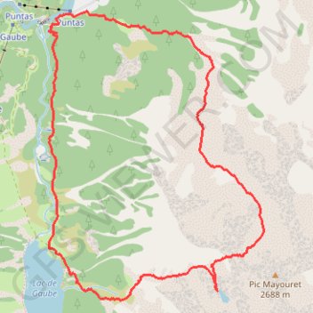 Itinéraire Col du Mayouret et Badette de Labassa, distance, dénivelé, altitude, carte, profil, trace GPS