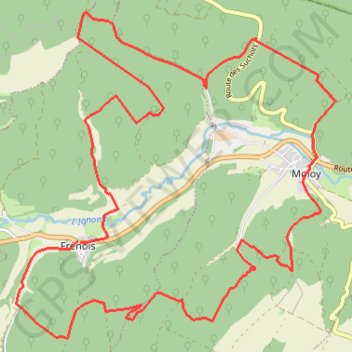 Itinéraire Vallée de l'Ignon - Frénois, distance, dénivelé, altitude, carte, profil, trace GPS