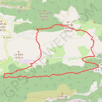 Itinéraire Les Lattes-La Mistralle, distance, dénivelé, altitude, carte, profil, trace GPS
