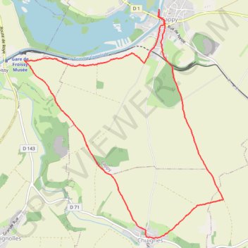 Itinéraire Les Champs Muraine - Cappy, distance, dénivelé, altitude, carte, profil, trace GPS