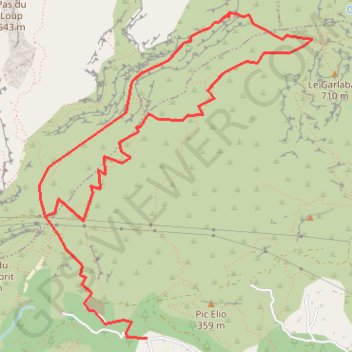 Itinéraire Col de Garlaban, distance, dénivelé, altitude, carte, profil, trace GPS