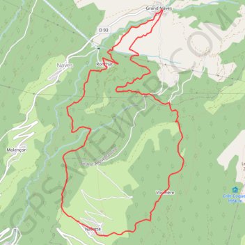 Itinéraire Navette, distance, dénivelé, altitude, carte, profil, trace GPS