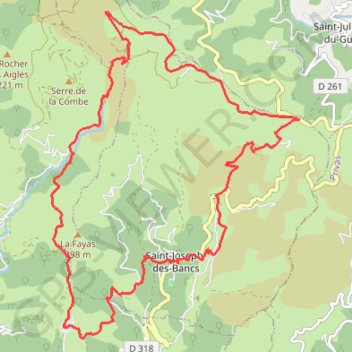 Itinéraire Saint Joseph des bancs, distance, dénivelé, altitude, carte, profil, trace GPS