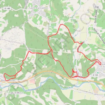 Itinéraire Goult - Notre-Dame de Lumières, distance, dénivelé, altitude, carte, profil, trace GPS