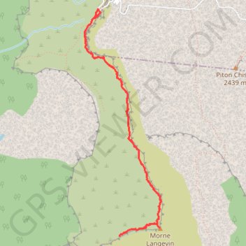 Itinéraire 🚶 Trace de la plaine des Remparts a Morne Langevin, distance, dénivelé, altitude, carte, profil, trace GPS